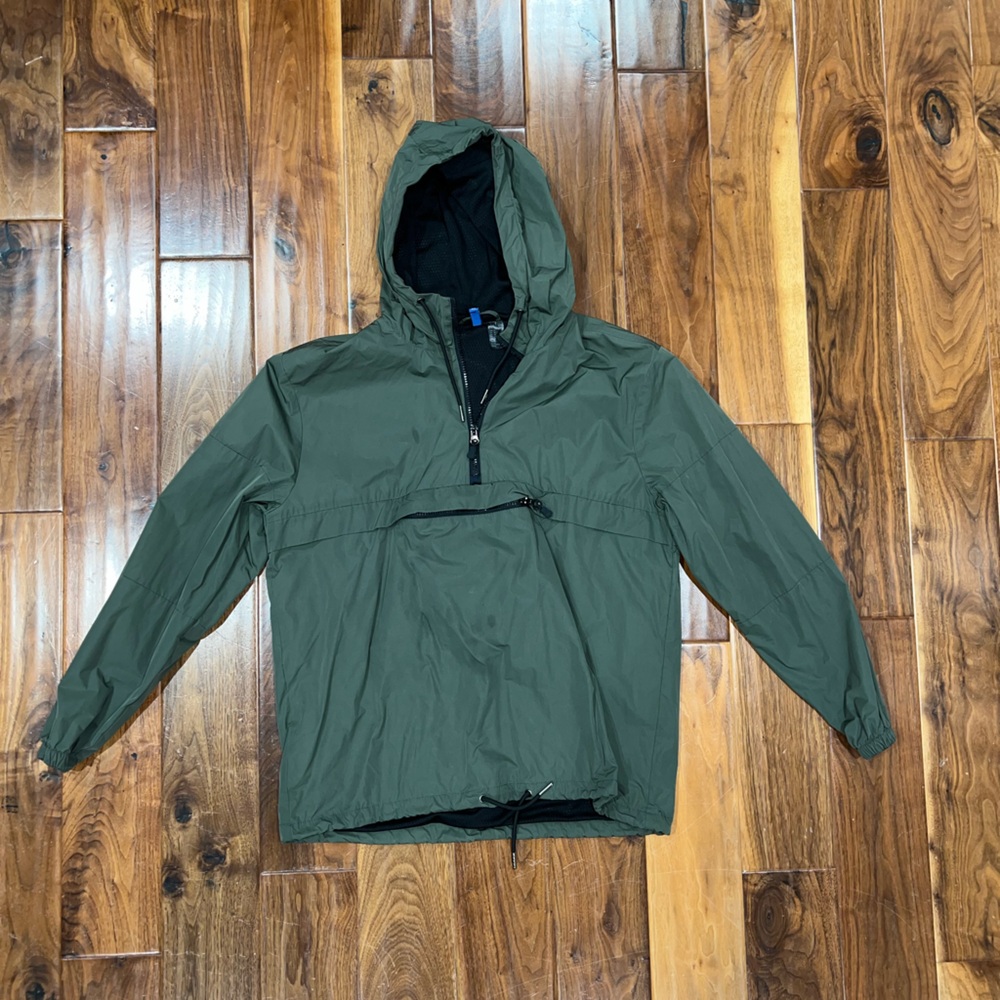H&M Dark Green Windbreaker Quarter Zip Size M